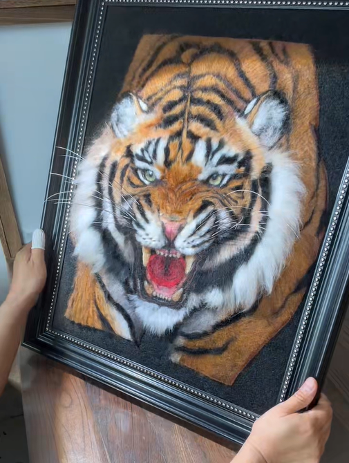 2.5D Custom needle-felted: Painting/ Portrait framed (70%deposit to start the project)