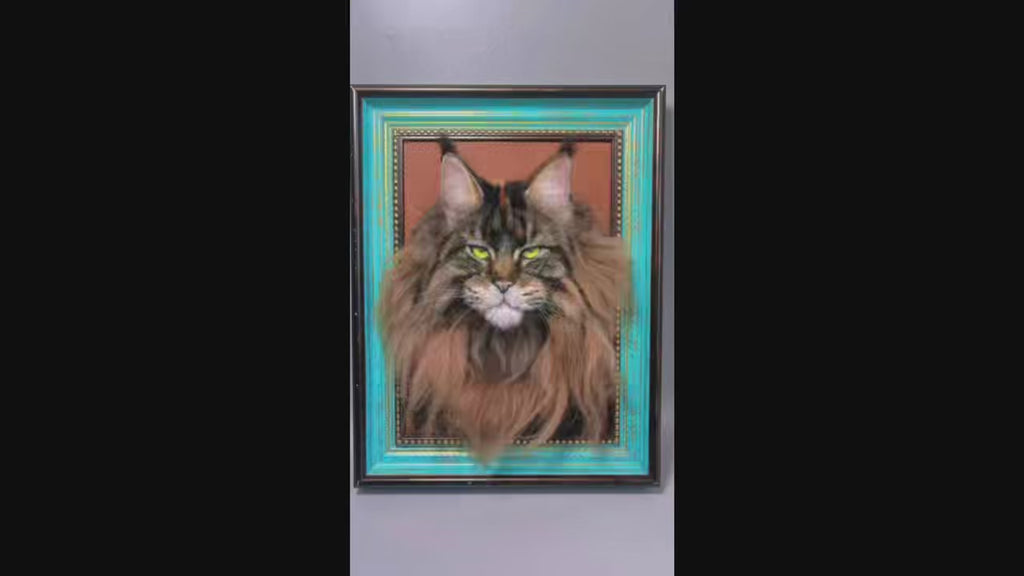 2D Wool Felt Portrait with Frame (70%deposit to start the project)