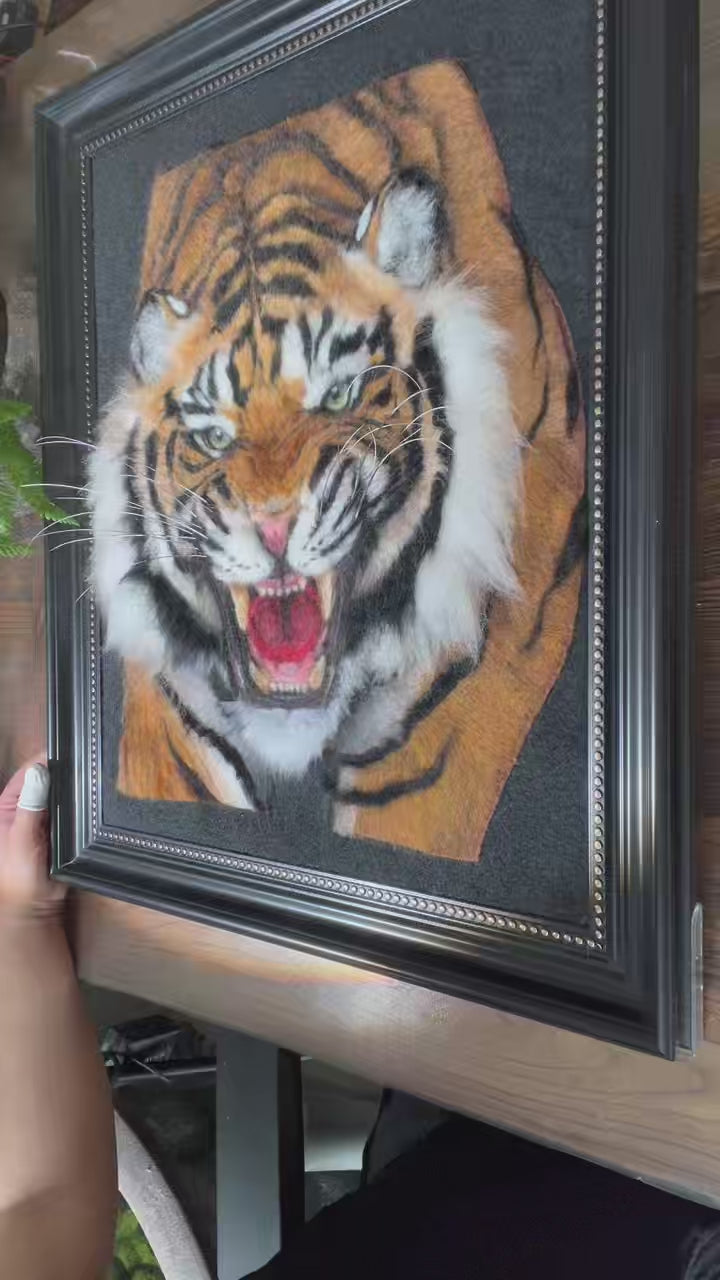 2.5D Custom needle-felted: Painting/ Portrait framed (70%deposit to start the project)